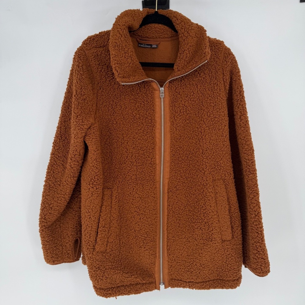Nina Leonard Sherpa Fleece Jacket Cozy Zip Up‎ Outerwear Women Size Medium